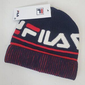 FILA BEANIE HAT WOMEN'S MEN'S COLD WEATHER MULTICOLOR BIG LOGO